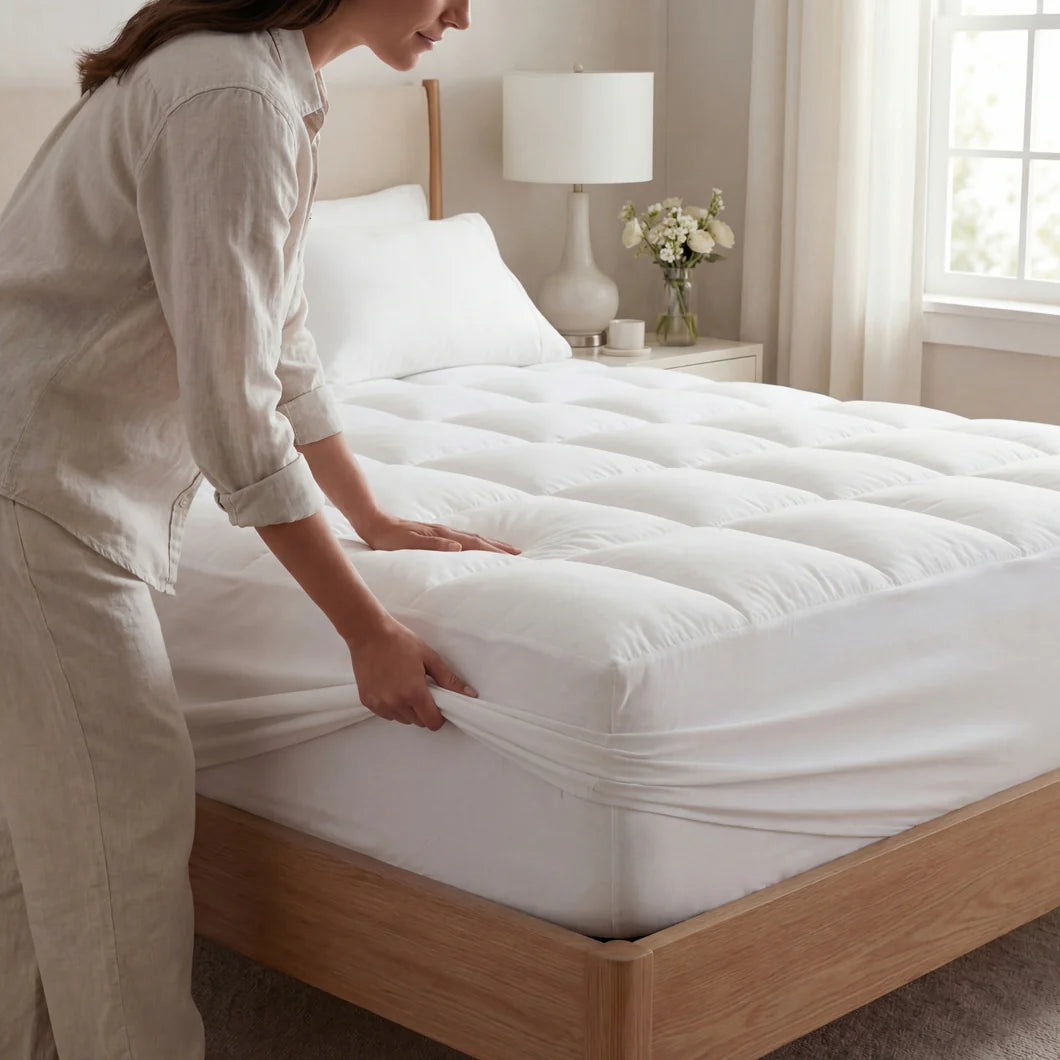 Surmatelas matelassé haut de gamme 1000 g/m² extra épais et luxueux — Respirant et moelleux
