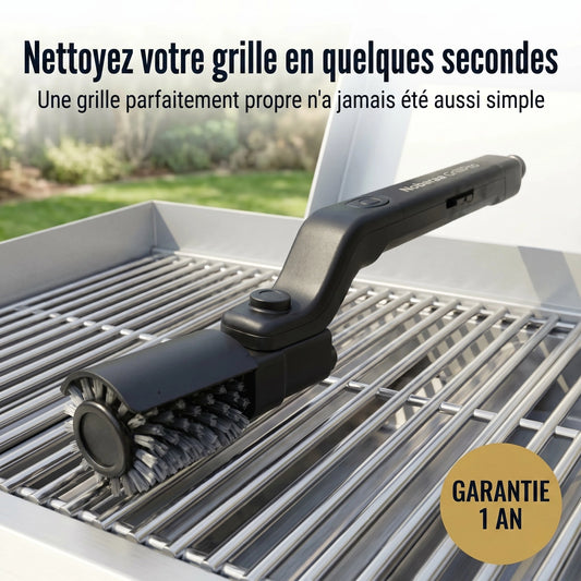 Noboraa GrillMaster Pro™ — Brosse à barbecue électrique sans fil